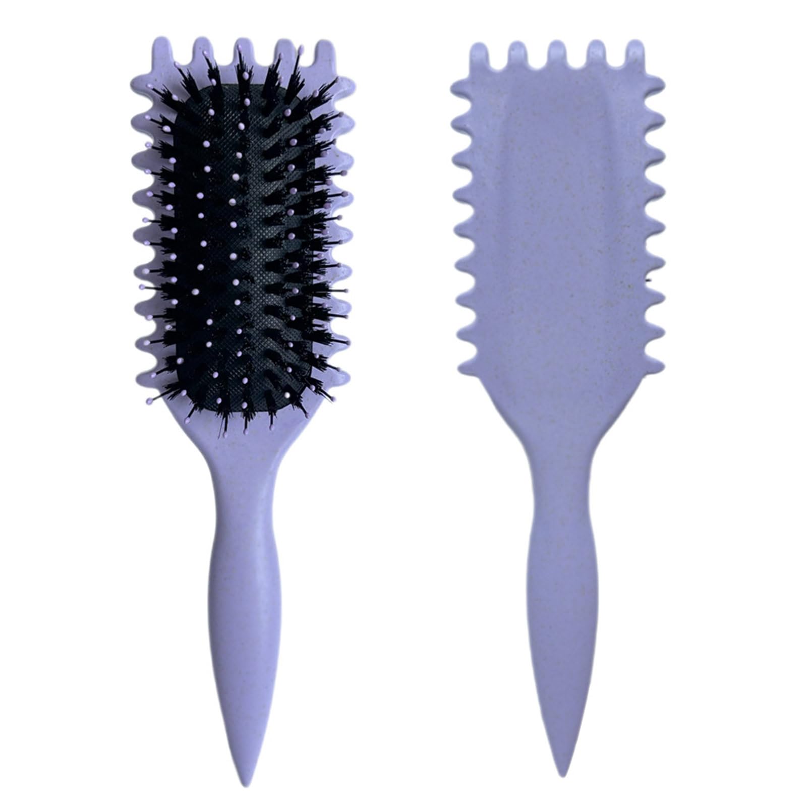 Curl Defining Brush,Curly Hair Brush Styling Brushs for Detangling,Combing,Shaping and Defining Curls For Women and Men Less Pulling,Reduce Pulling and Curls Separation (Purple)