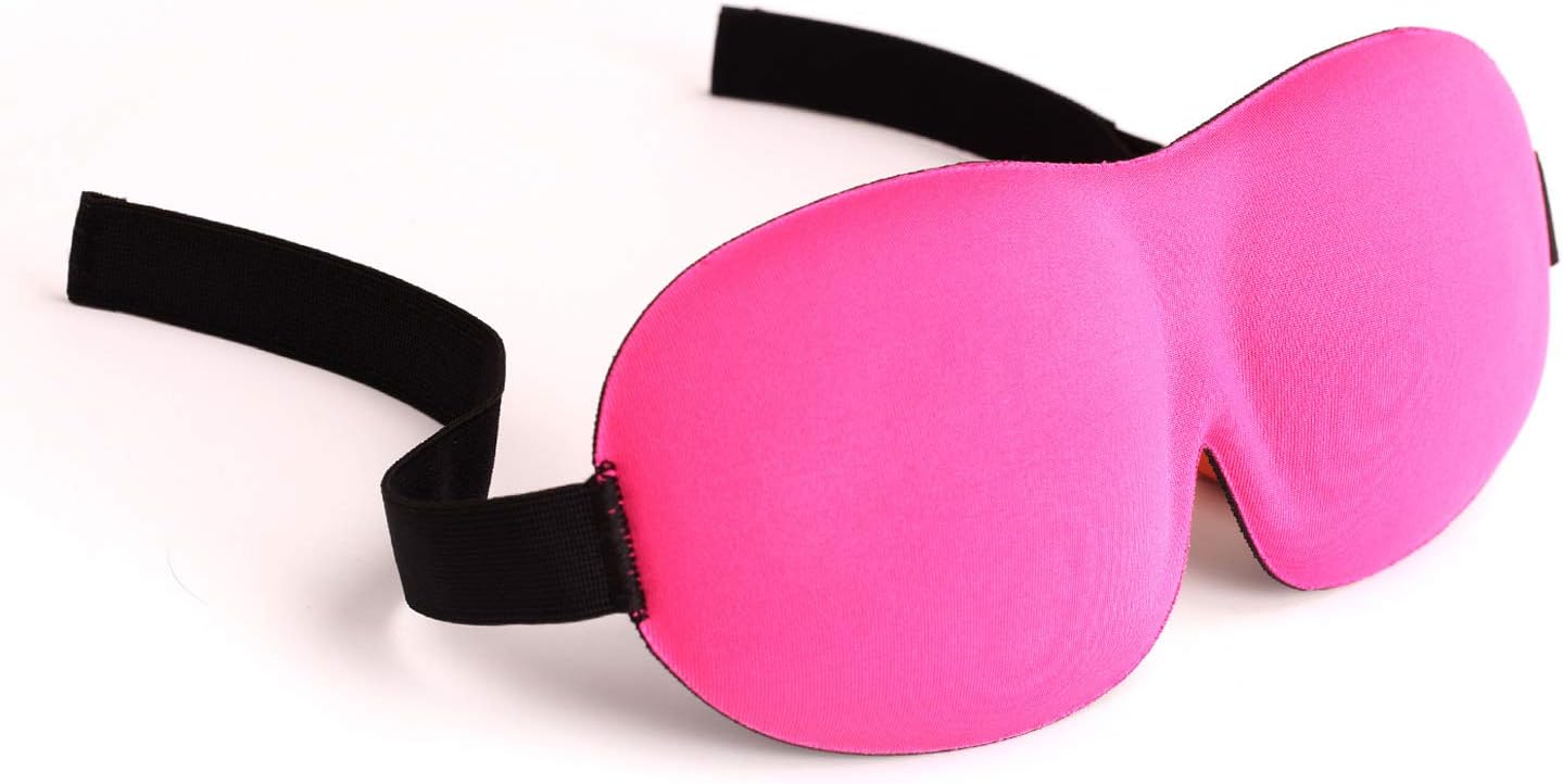 KAMOSSA Sleep Mask (Black) (Pink M Size)