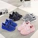 Casual Girls Breathable Running Shoes Boys Knit Lightweight Gym Athletic Sneakers Lace Up Foldable Walking Tennis Shoes