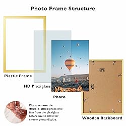 JCJMY 10x13 Picture Frame Gold for Wall