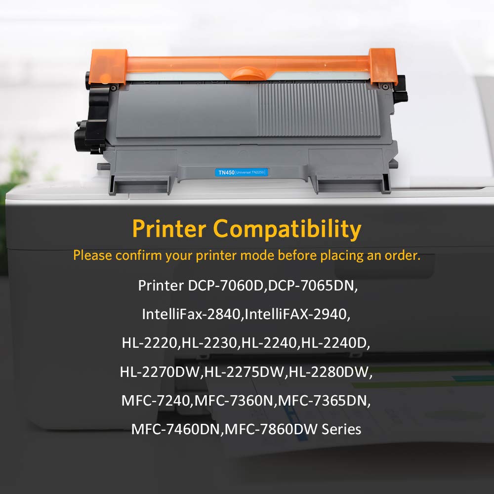 Amazon.com: V4INK 4 Pack Replacement for Brother TN450 TN420 Black Toner  Cartridge High Yield Use for HL-2240d HL-2270dw HL-2280dw MFC-7360n MFC- 7860dw ...