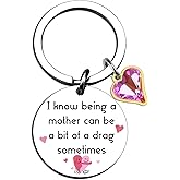 Aisity Gifts for Mom Valentine Gifts Funny Mom Keychain from Daughter Small Stocking Stuffers for Mama Mothers Best Mama Ever Gift for Her Valentines Day Birthday Gifts I Love You Moms Keyring