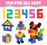 HOTUT 100 Pcs Maths Cubes with 10 Colours Linking Blocks 2 cm view 6