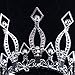 FUMUD Imperial Medieval 3.9inch Crowns Full Rould Gold/Silver Tiaras For Women Clear Crystal Pageant Party Costumes Diadem Hair Jewelry (Silver ) by FUMUD Jewelry