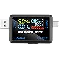 FORIOT USB and Type-C Tester Multi-Functional Digital Tester DC 4.5-36V 0-8A Current Voltage Meter Power Capacity Tester Dual