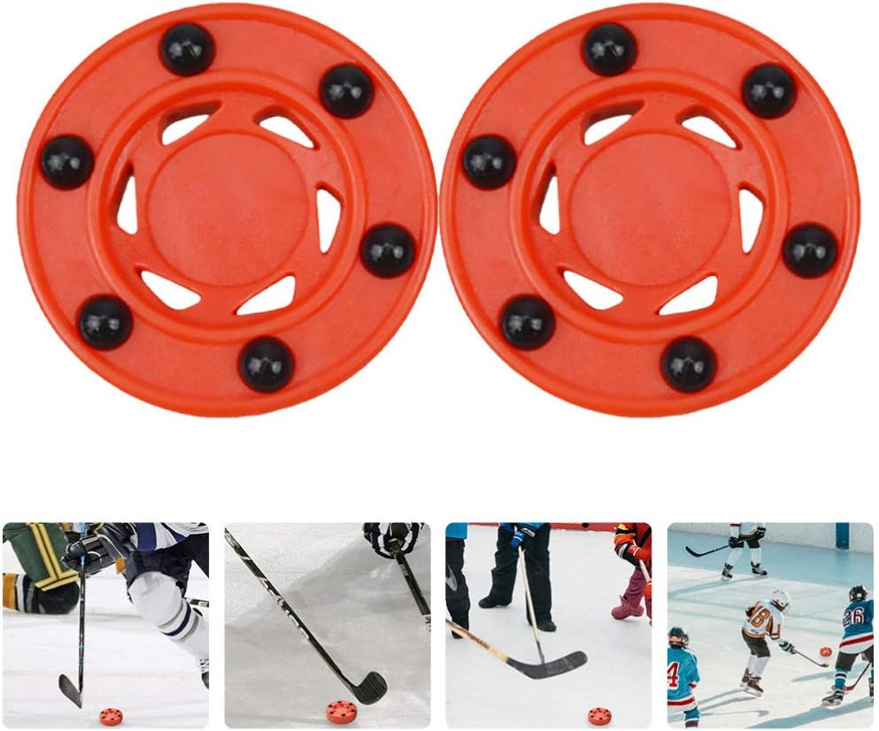 BESPORTBLE 2pcs Roller Hockey Game Puck Training Puck Street Hockey Ball Stick Handling Training Street Hockey Puck for Practicing : Sports & Outdoors