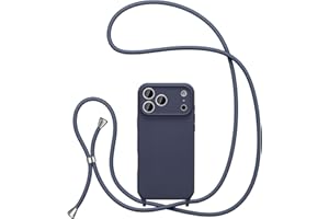 UEEBAI Crossbody Lanyard Case for iPhone 17 Pro Max, Silicone Phone Cover with Adjustable Neck Strap Phone Sling Crossbody Sh