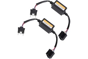 H4 LED Decoder, CANbus Error Free Anti Flickering Decoder with AMP Connectors, for H4 Headlight No Error Load Resistor