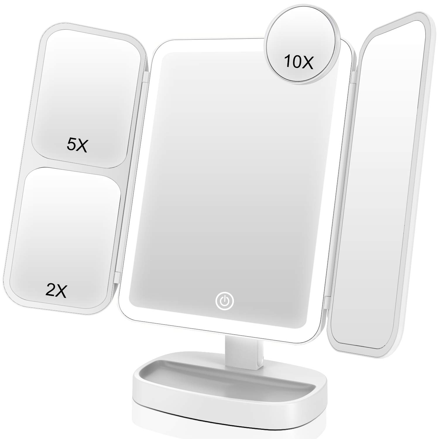 EASEHOLD Makeup Mirror Vanity Mirror with Lights 38 LED Lighted Mirror 1X/2X/5X/10X