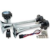 HornBlasters PsychoBlasters V2 Chrome Electric Horn Kit - LOUD Replacement for Stock Vehicle Horns