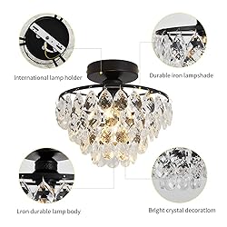 YYJLX Modern Small Crystal Ceiling Light Fixture