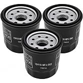 15410-MFJ-D02 Oil Filter 3-Pack for Honda GXV530, Replaces 15410-MFJ-D01 | Fits GXV530R GXV530U and Select Motorcycles, 66mm OD x 71mm H, 3 Filters Included
