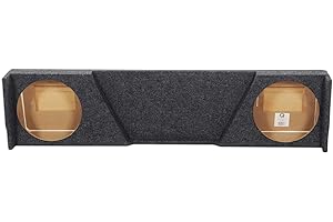 ROCKVILLE Q Power Dual 12" Sub Box for 2007-2013 Chevy Silverado or GMC Sierra Full Size Extended Cab High Transmission Trucks