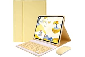 Keyboard Case + Rechargeable Mouse for iPad (A16) 11th Gen 2025/10th Generation 10.9 inch 2022,Magnetic Detachable Bluetooth 