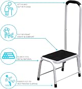 Crystals Non Slip Safety Step Stool with Handrail Kitchen Bath 330 lbs Platform view 3