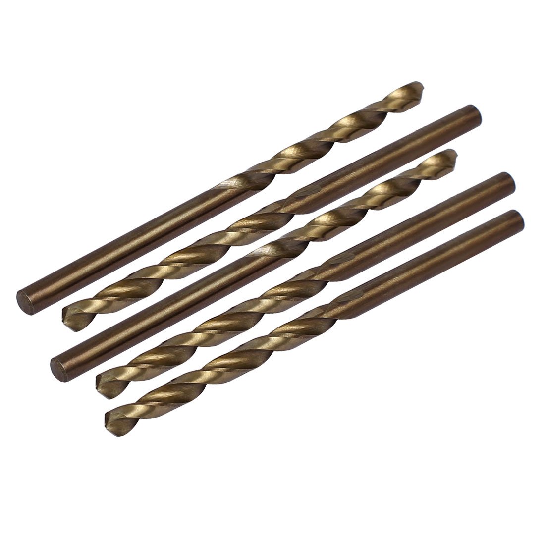 Sourcingmap 3.7mm Drilling Dia HSS Cobalt Metric Spiral Twist Drill Bit Rotary Tool 5pcs
