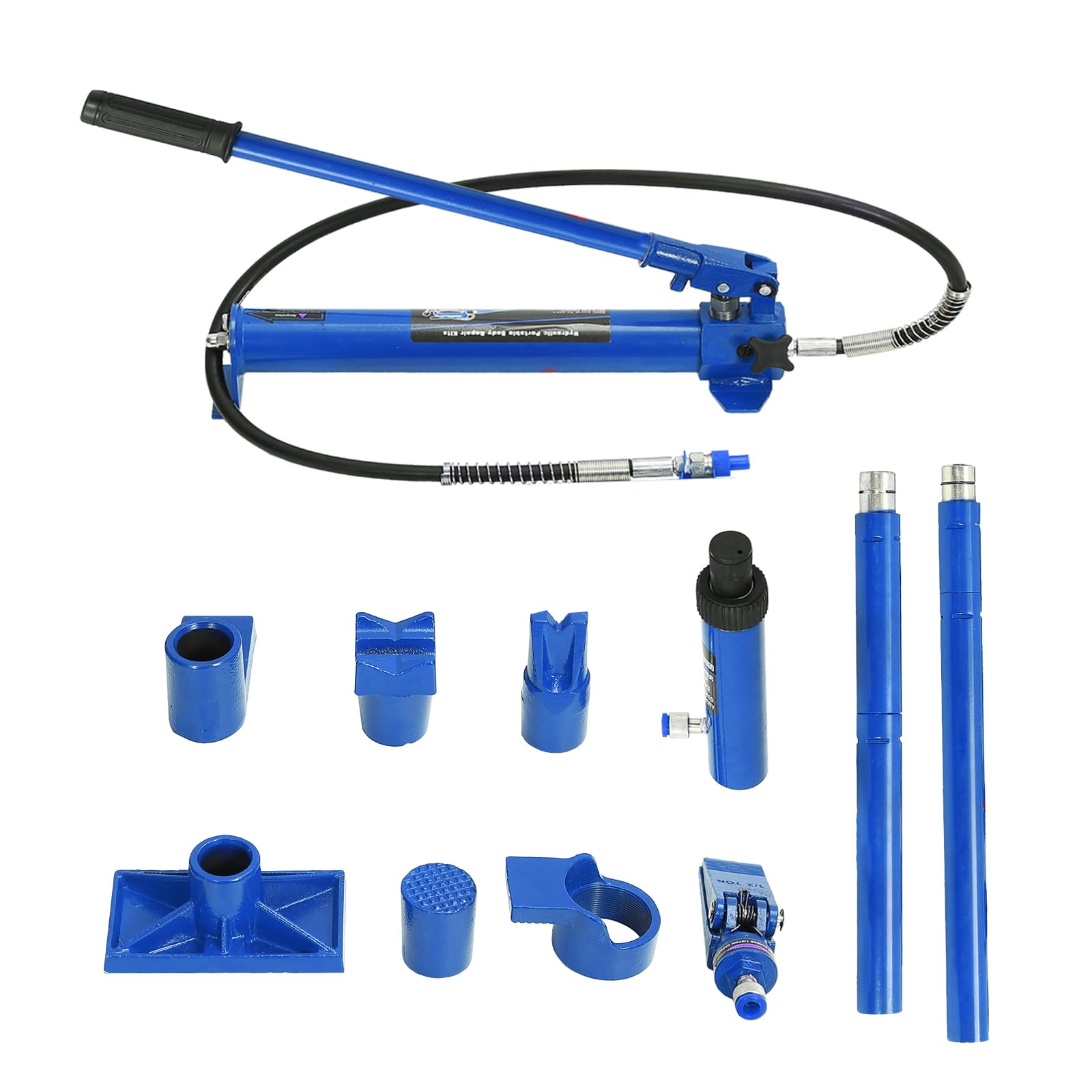 Photo 1 of *** STOCK PHOTO SIMILAR NOT EXACT **** 12 Ton Hydraulic Porta Power Jack Kit - Heavy Duty Body Frame Repair Tool Set - 1.4m/4.6ft Oil Hose & Portable Storage Case - 8800 lbs Capacity - Ideal for Car, Truck, Farm, Garage