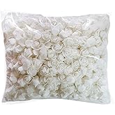 Luvhua Foam Flowers Bulk, Artificial Flowers Foam Roses for Crafts, DIY Bear Gifts for Valentine's Day, Birthday, Wedding Bouquets Decoration 3.5cm/1.38in (White, 100PCS)