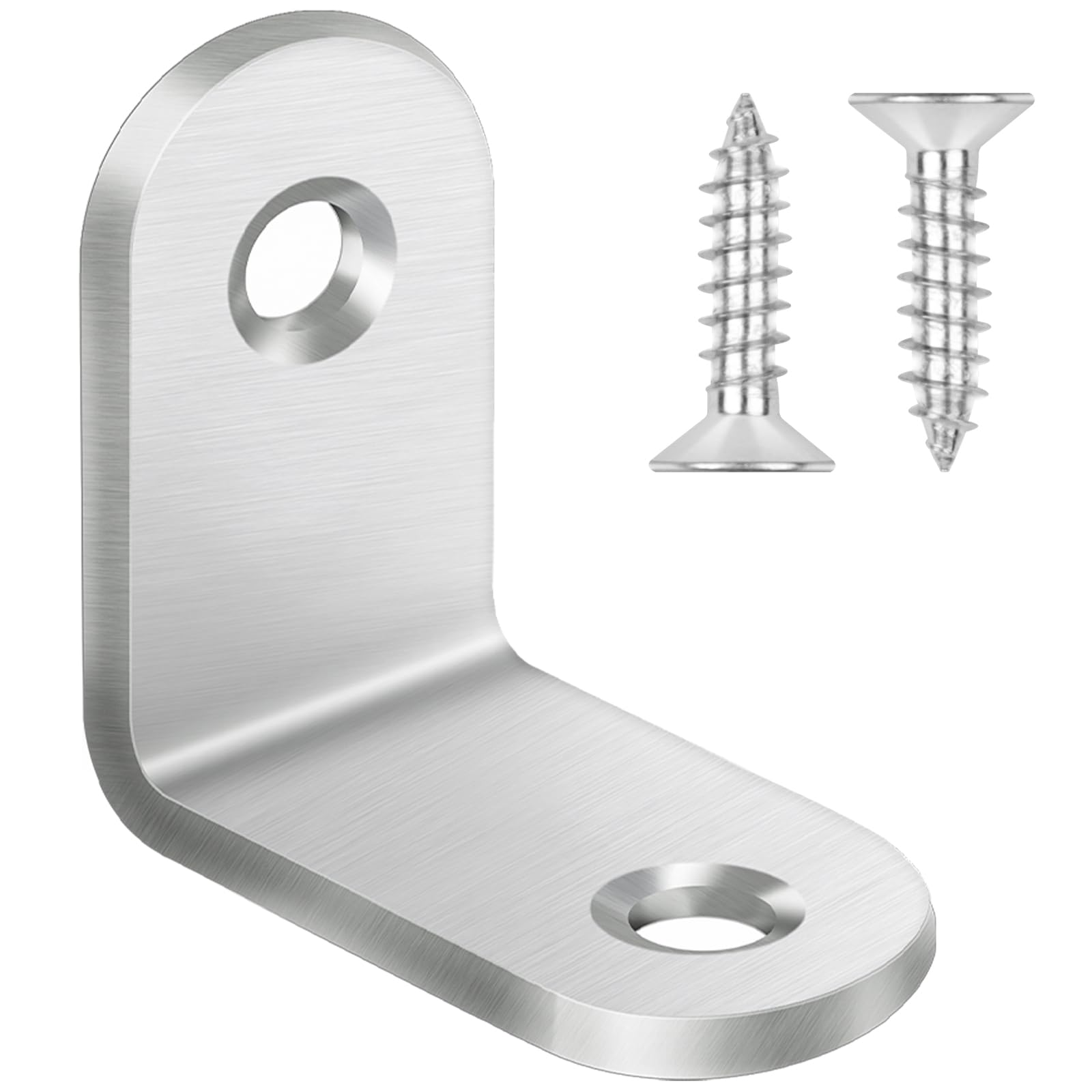 Bolatus 20pcs Angle Corner Brackets 30x30x16mm Stainless Steel with Screws for Wood, Shelves, Furniture