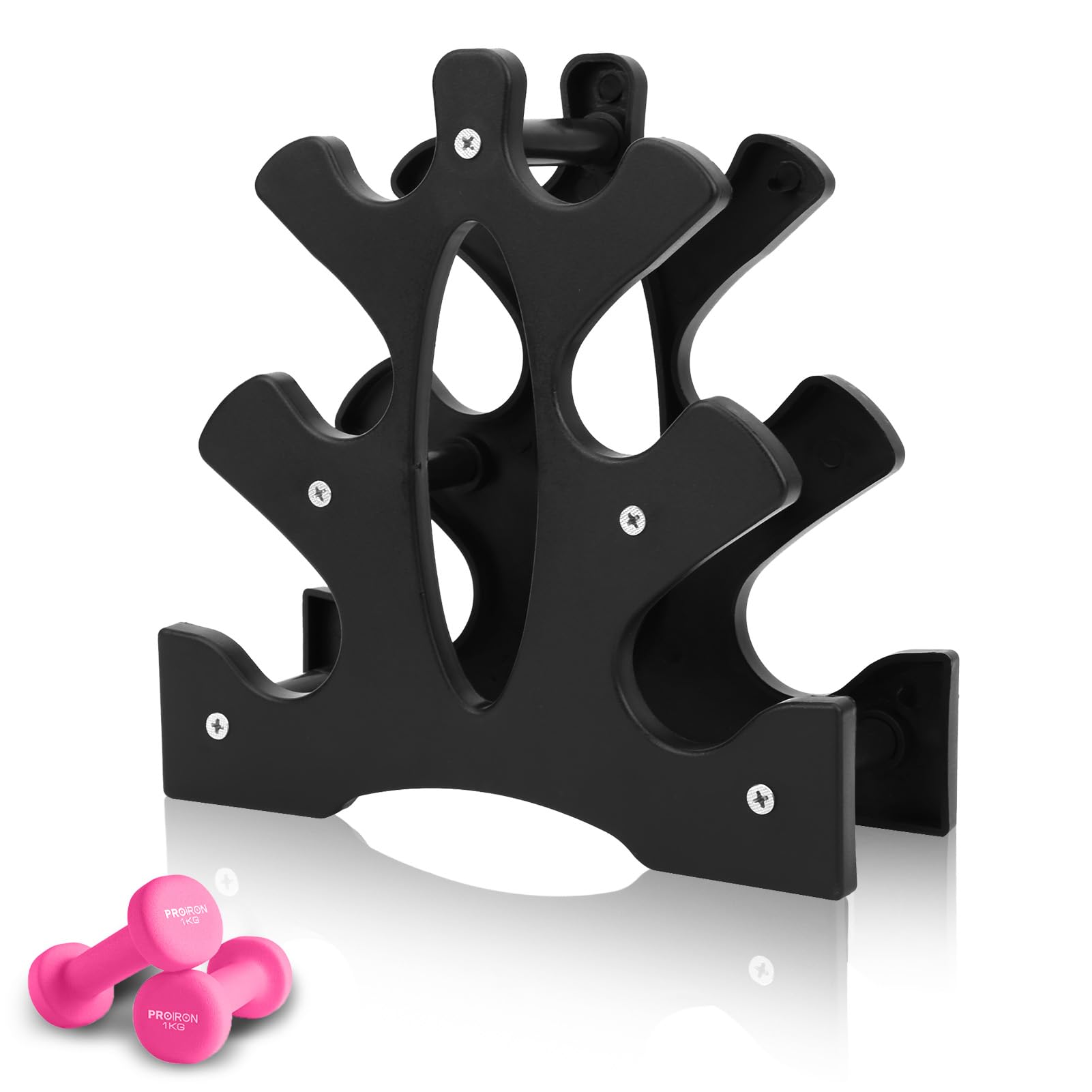 3 Tier Dumbbell Rack Stand, Small Dumbbell Rack Heavy Duty Dumbbell Stand Weight Stand Dumbbell Tree Stand Weight Holder for Home Gym