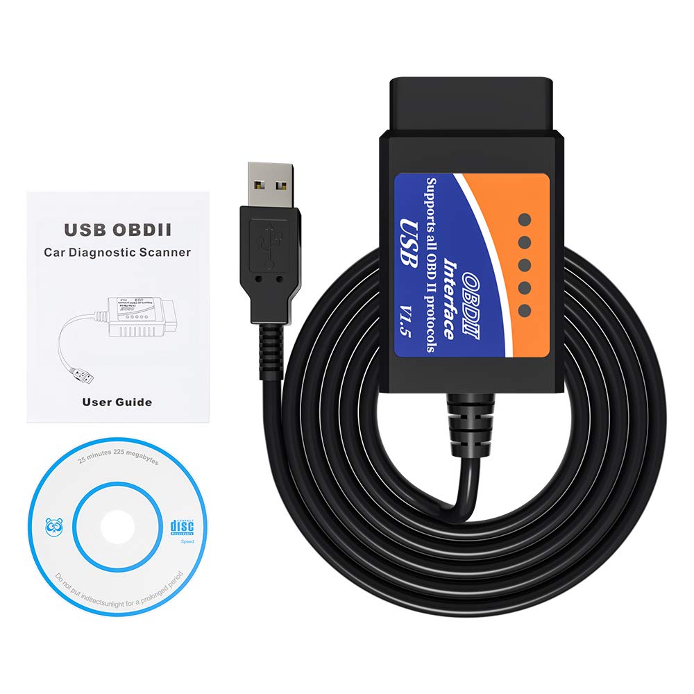Amazon.com: VDIAGTOOL ELM327 OBDII Scanner Code Reader ELM327 USB Interface  V1.5 OBD2 OBDII Auto Car Scanner Diagnostic Scan Tool Cable: Automotive