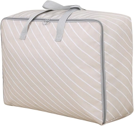 HomeMiYN Aufbewahrungstaschen mit Reißverschlüssen aus Twill Baumwolle