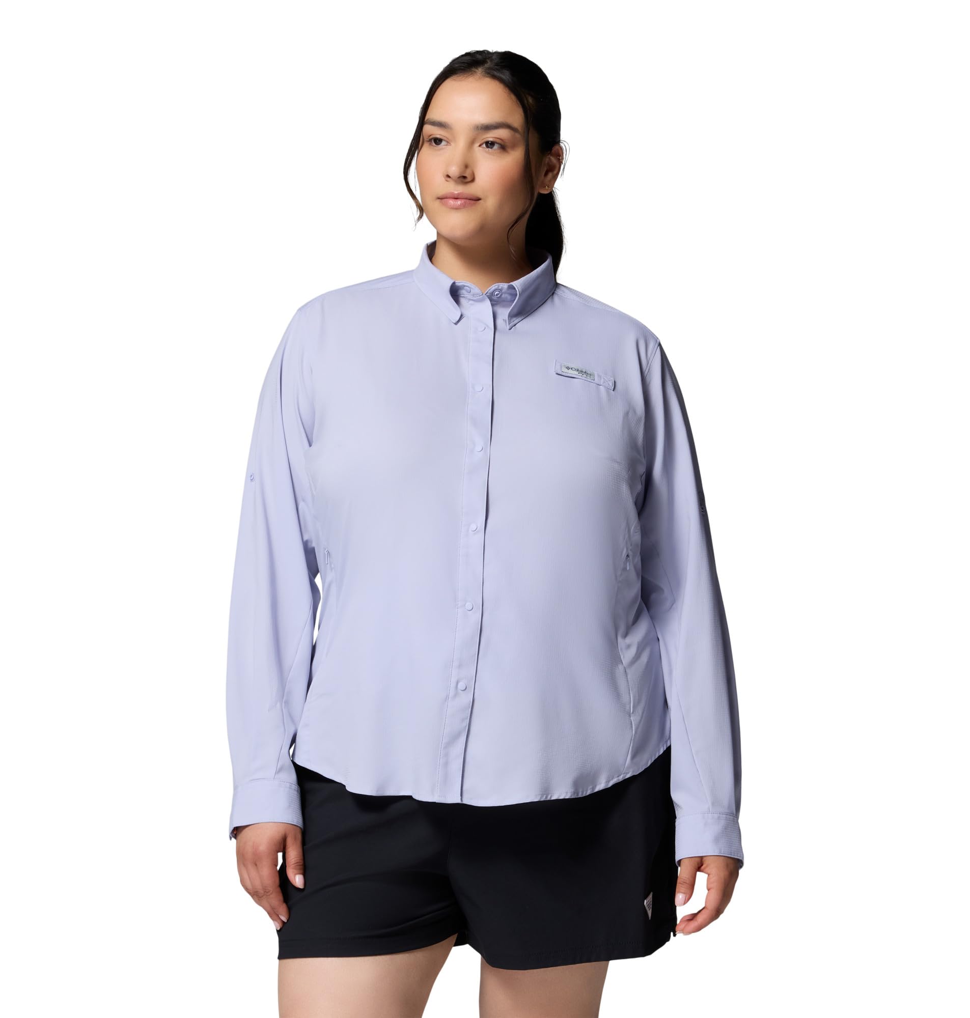 Columbia Women's PFG Tamiami II Long Sleeve Fishing Shirt, Twilight, XX-Large Image