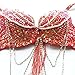 ROYAL SMEELA Belly dance Costume Set Professional For Women Carnival Bellydance Bra and Belt Red Small