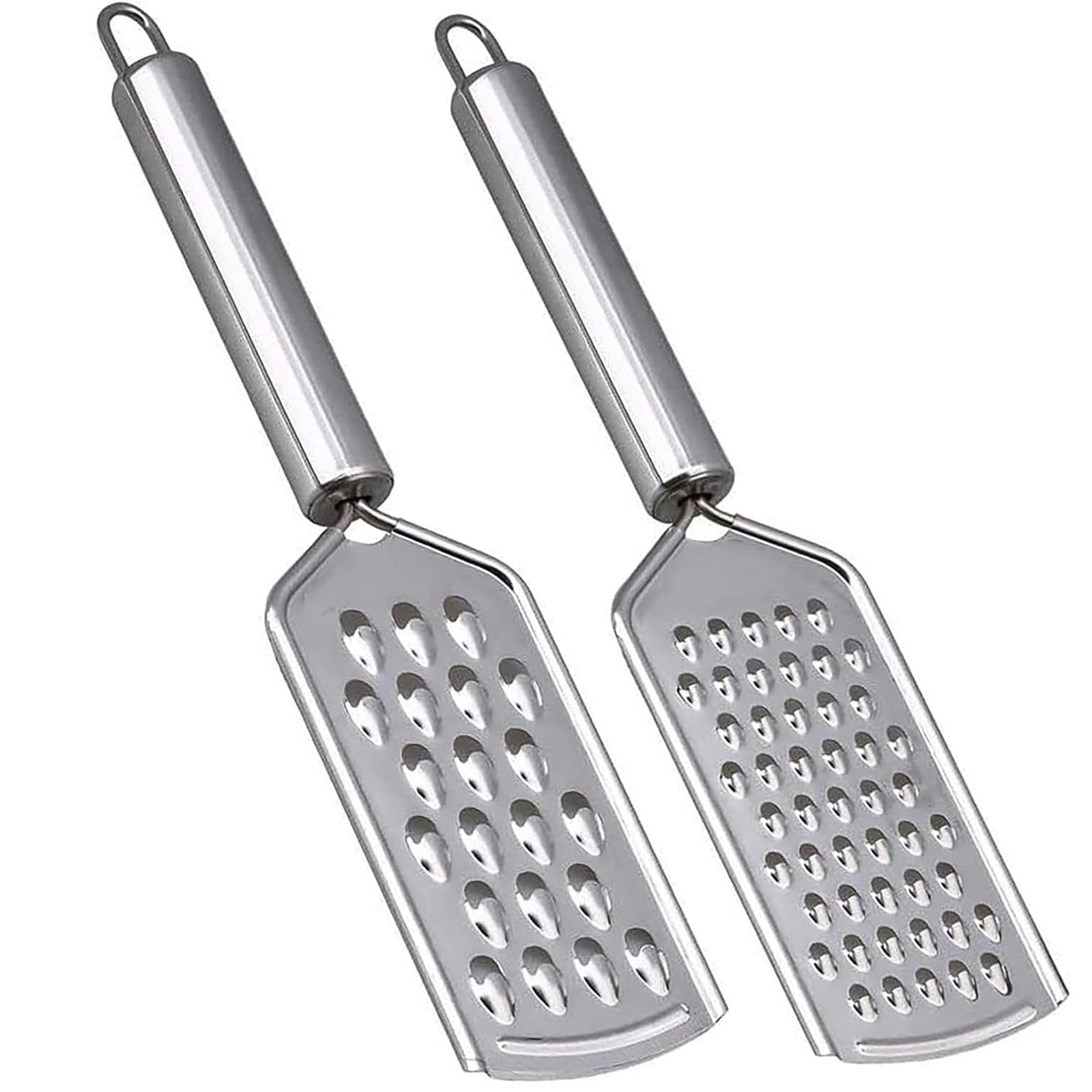 Graters for Kitchen with Handle 2pcs Cheese Grater for Quick and Efficient Grating Hand Grater Kitchen Grater Fine Grater Ideal for Cheese Lemon Ginger Garlic Nutmeg Chocolate Vegetables Fruits