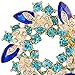 Valdler Women 's Brooch Pin With Fashion Jewelry Fancy Vintage Rhinestone Bling Crystal Bauhinia Flower
