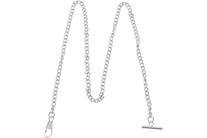 Hemobllo Vintage Pocket Watch Chain T-Bar 25.59 Inch Metal Belt Chain for Men Women Jeans Suit Vest Key Holder Jewelry