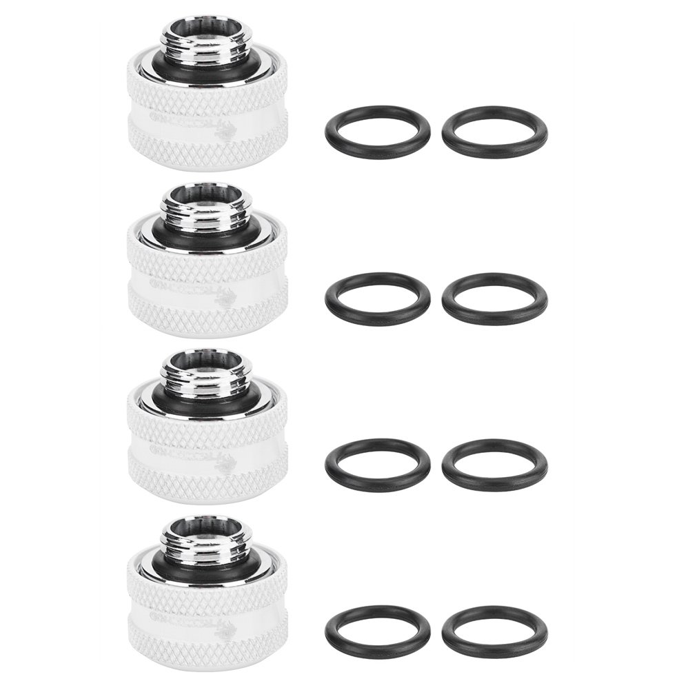 Zunate Water Cooling Tube Fittings,14MM Cooling Soft-tube Compression Fitting,with Sealing Rings,for Rigid Acrylic Tube OD 14mm (B)