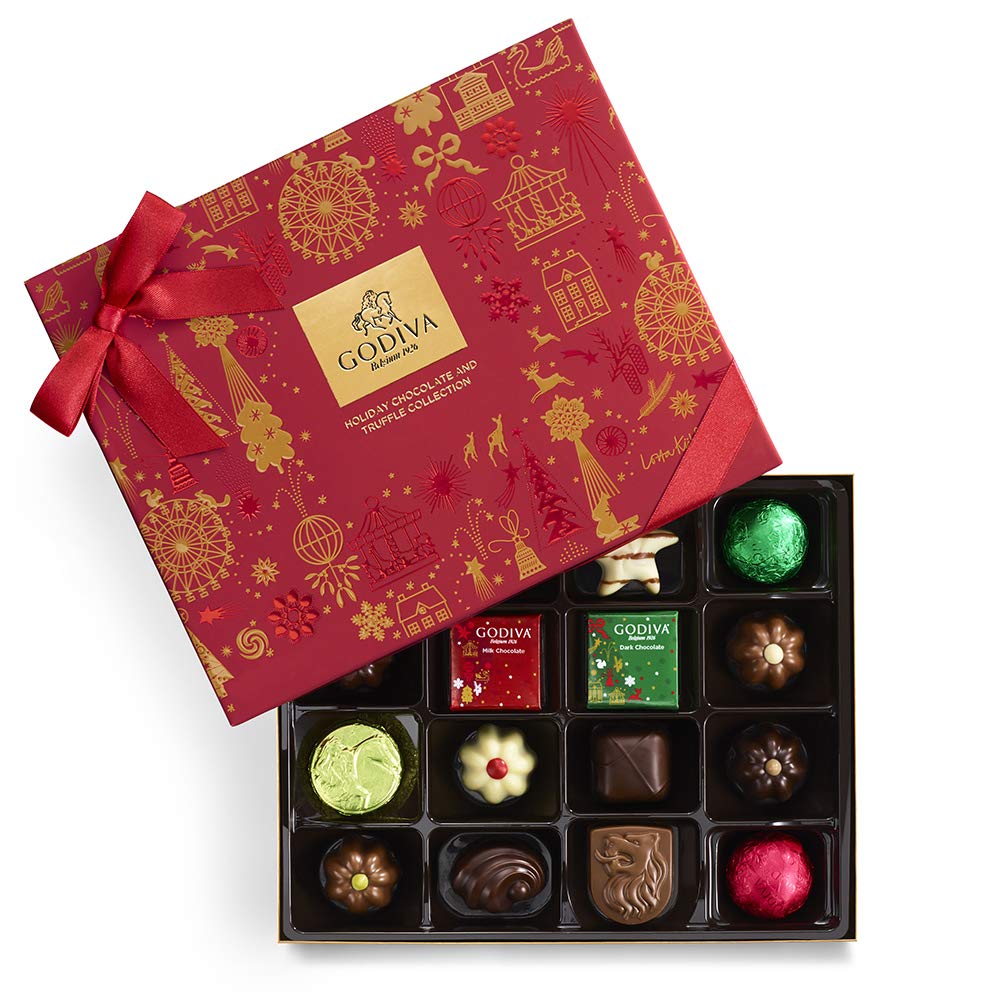 Godiva Chocolatier Assorted Chocolate and Truffles Gift Box, Holiday