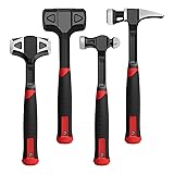 YIYITOOLS 4-Piece Hammer Set - 2LB Dead Blow, 24oz