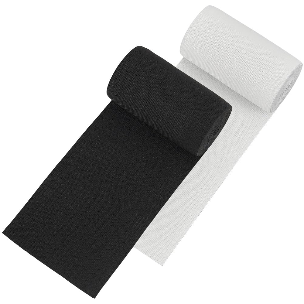 BENECREAT 6.6 Yards 120mm Wide Flat Elastic Band Spool Sewing Bands Webbing Garment Sewing Accessories (3.3Yards/Color)