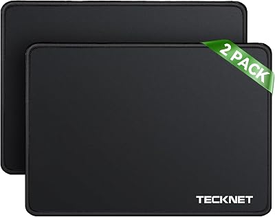 TECKNET 6 Pack Mouse Pad 270x210x3mm with Stitched Edges Waterproof Non-Slip