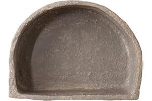 Creative Co-Op Paper Mache Half Moon, Gray Wall Shelf