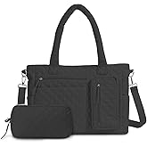 FILEXTY Tote Bag for Women Purses and Weekender Bags Quilted Shoulder Bags 2PCS with Zipper