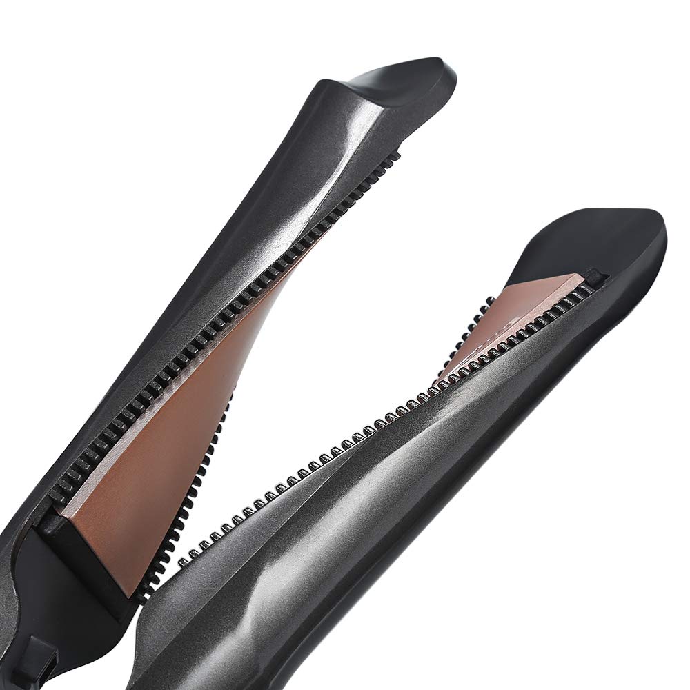 unique twisted plates for easy curling and straightening