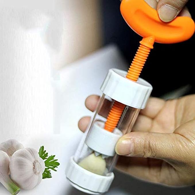 Hogar Cocina Plástico Ajo Ginger Grinder Mincer Press Pelador ...