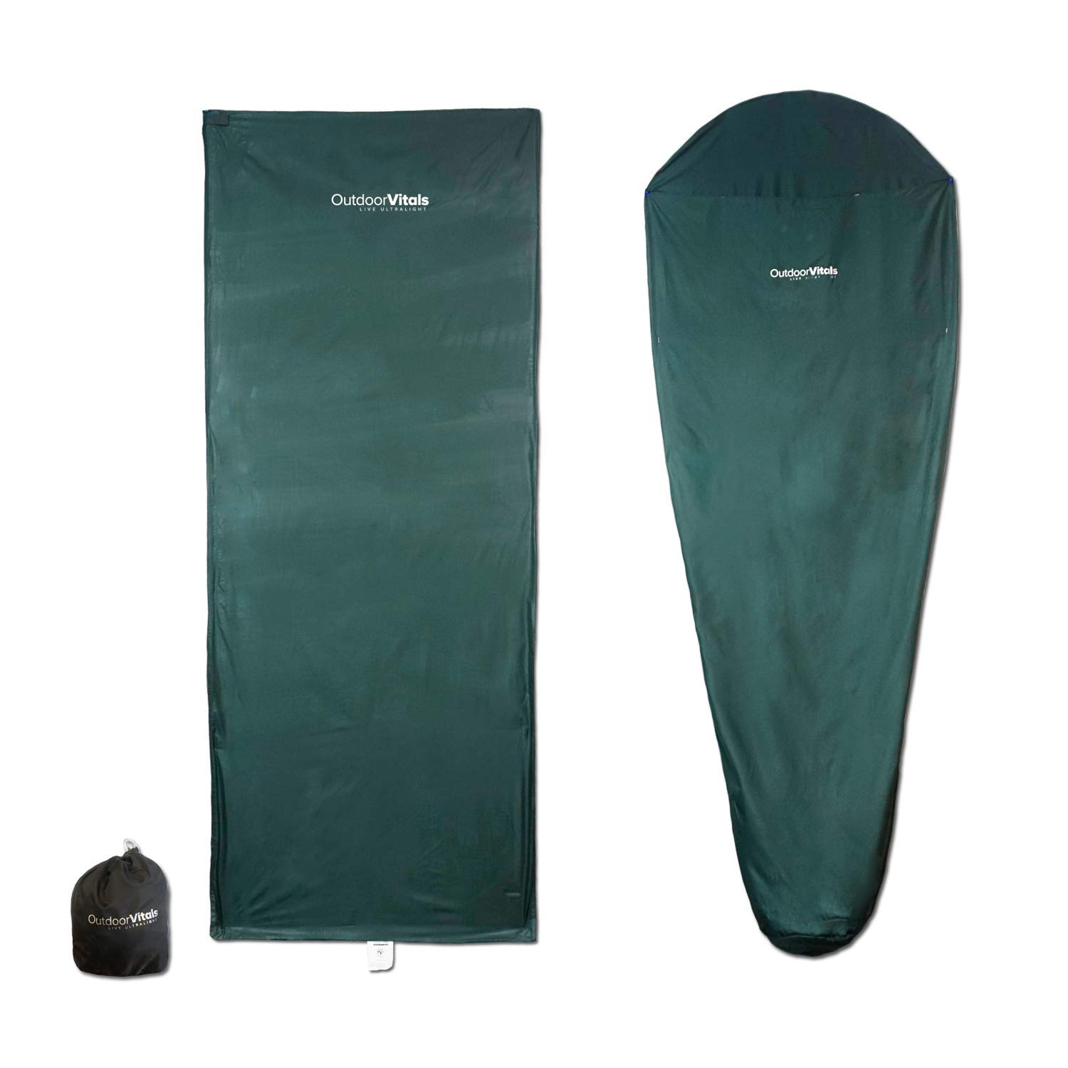 Photo 1 of Outdoor Vitals Sleeping Bag Liner (Charcoal, Rectangular/Micro Polyester)