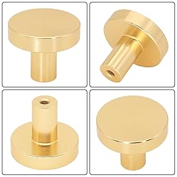 HANIHUA 30 Pack Gold Cabinet Knobs Brushed Brass