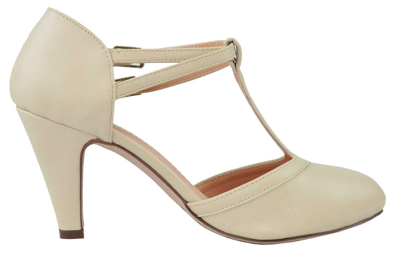 Chase & Chloe Kimmy-58 Women's Mary Jane T-Strap Round Toe Pump - Image 3