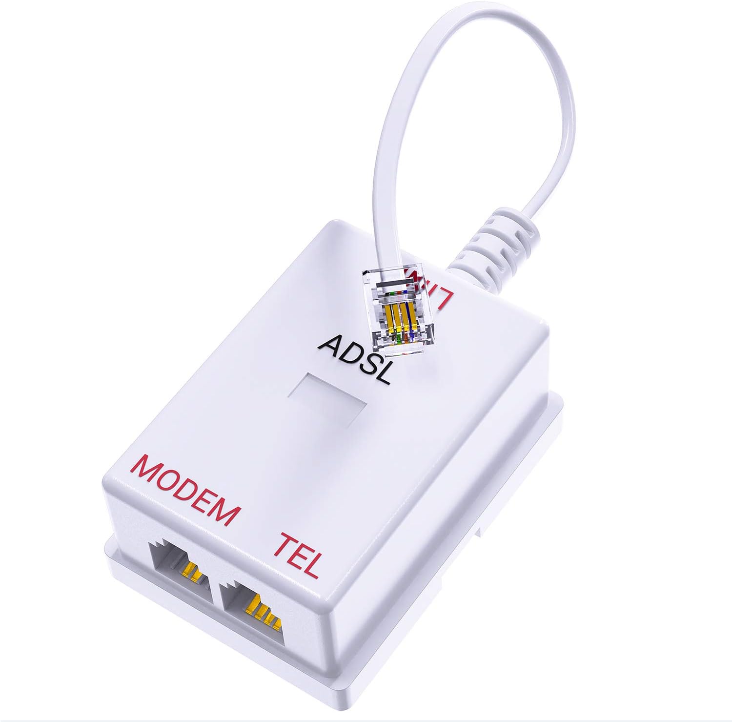 Two Way Telephone Splitters Modem Phone ADSL DSL RJ11 2 Pack,Ancable