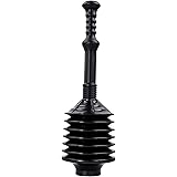 JS Jackson Supplies Professional Bellows Accordion Toilet Plunger, High Pressure Thrust Plunge Removes Heavy Duty Clogs from 