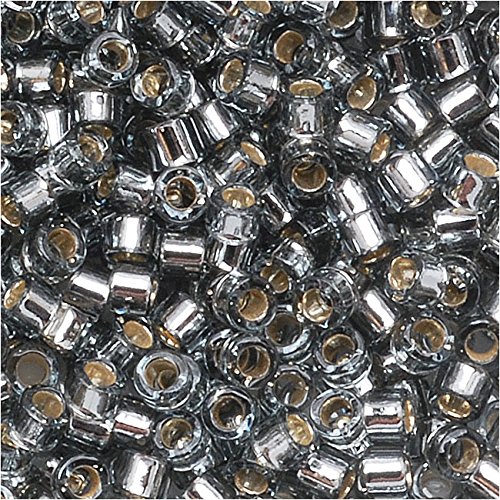 Miyuki Delica Seed Beads 10/0 Silver Lined Grey DBM0048 8 Grams