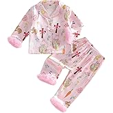 Ayalinggo Toddler Boy Easter Pajamas Kids Baby Girl Silk Satin Bunny Egg Pjs Set Sleepwear Jammies Siblings Matching Outfits