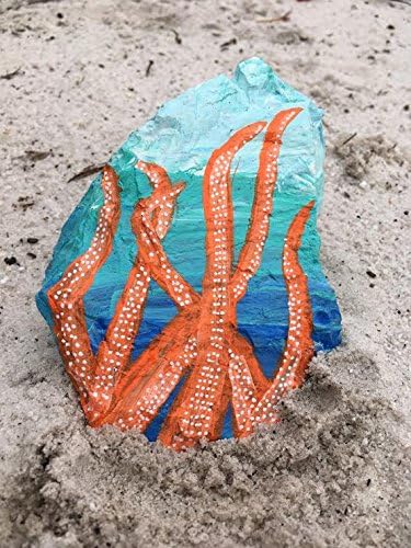 Hand-Painted Decorative Stone ~ Octopus Tentacles