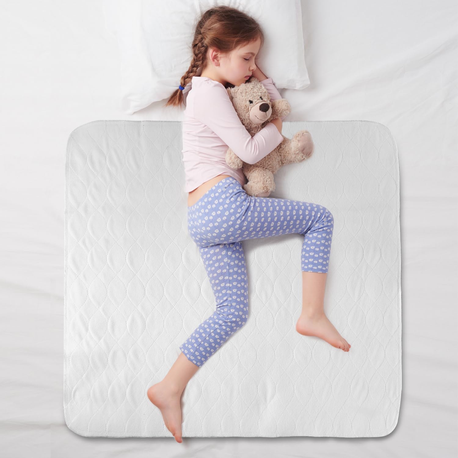 Photo 1 of Bamuho Pee Pads for Kids 34"x 36", Washable Potty Training Bed Pads for Toddlers with 4 Layers of Protection, Waterproof Bed Pads Great for Children, Adults and Pets