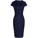GRACE KARIN Women's Gorgeous Pencil Dress Cap Sleeve Tweed Pencil Dress for Work